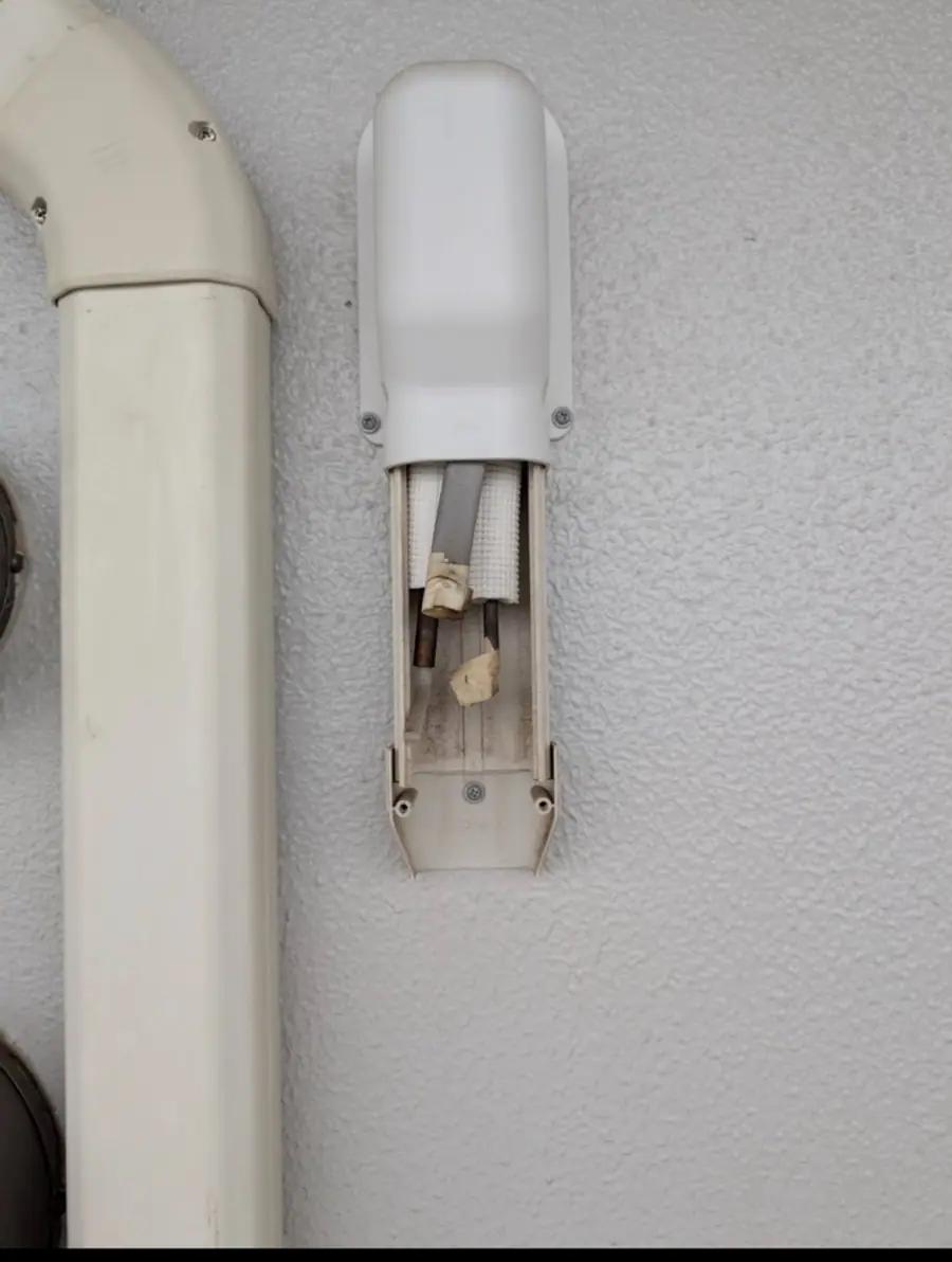 エアコン配線を途中で接続した施工例(発熱・故障・保証対象外リスク)